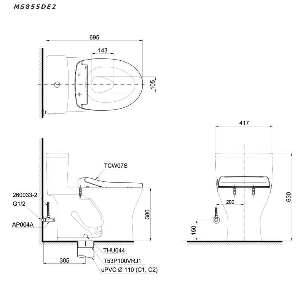 MS855DE2XW ban ve ky thuat