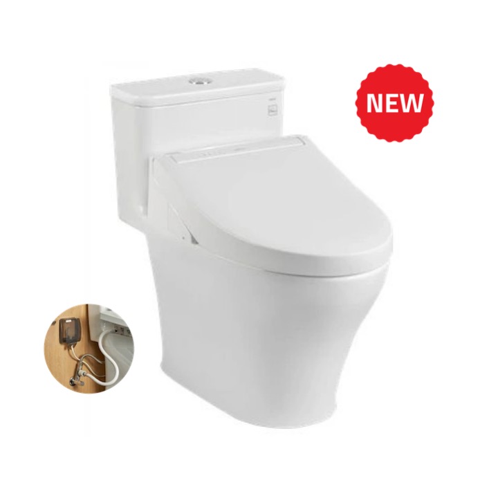Bàn cầu 1 khối nắp điện tử TOTO MS857DW14