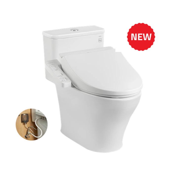 Bàn cầu 1 khối nắp điện tử TOTO MS857DW18