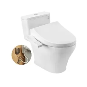 Bàn cầu 1 khối kèm nắp rửa điện tử WASHLET dòng S1 TOTO MS857DW26#XW