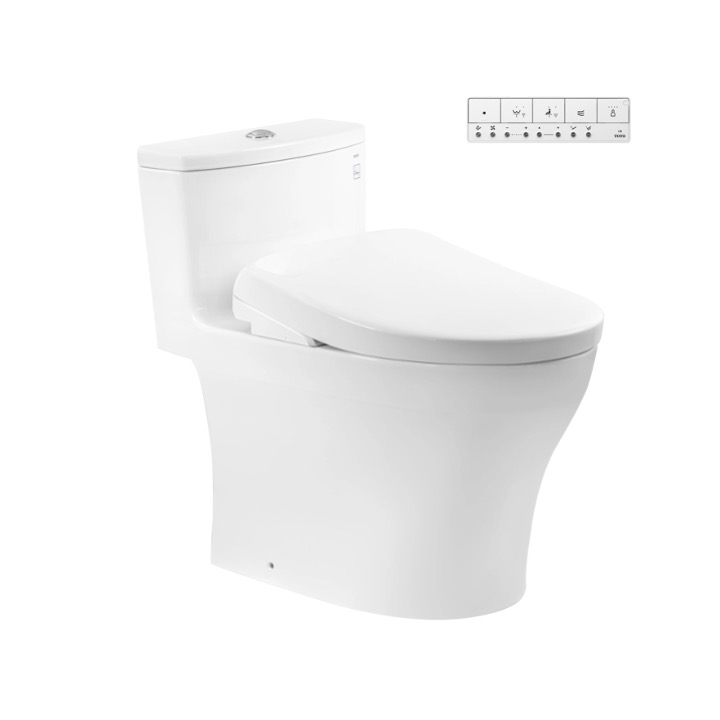 Bàn cầu 1 khối nắp điện tử TOTO MS885CDW23