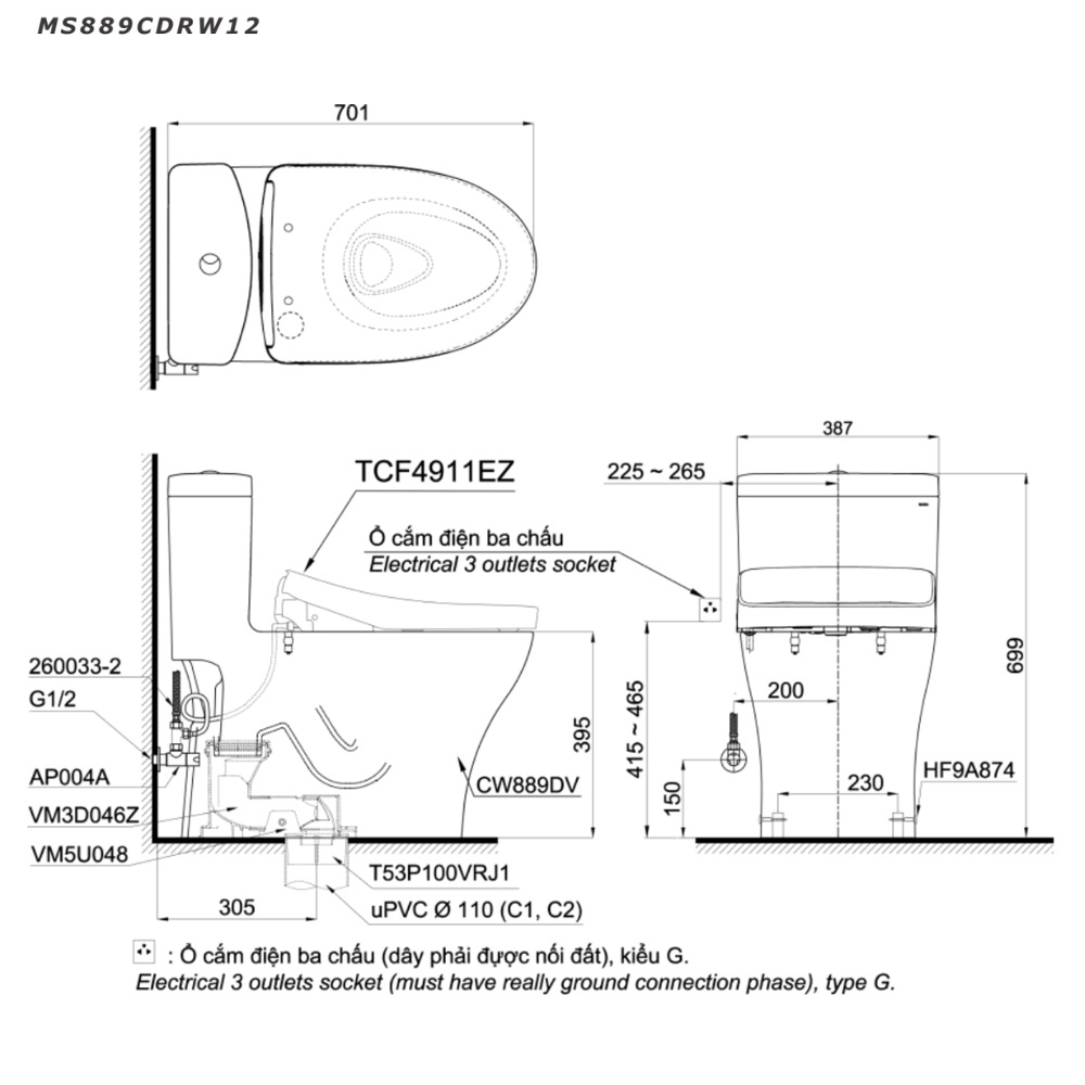 MS889CDRW12XW ban ve ky thuat