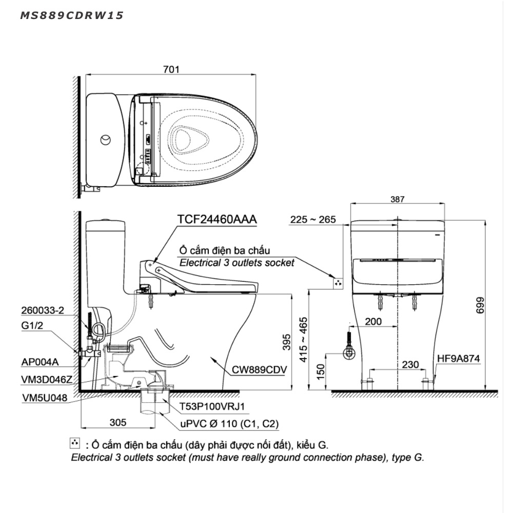 MS889CDRW15XW ban ve ky thuat