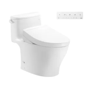 Bàn cầu 1 khối kèm nắp rửa điện tử WASHLET dòng S5 TOTO MS887CRW25