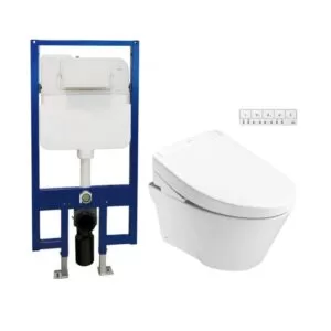 Bàn cầu treo tường Avante thế hệ mới, kèm nắp rửa điện tử WASHLET dòng S5 CW822RA#W/TCF34461GAA#NW1/WH172A
