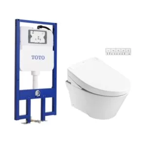 Bàn cầu treo tường giấu dây Avante thế hệ mới, kèm nắp rửa điện tử WASHLET dòng S5 CW822REA#W/TCF34461GAA#NW1/WH172AT/TCA465