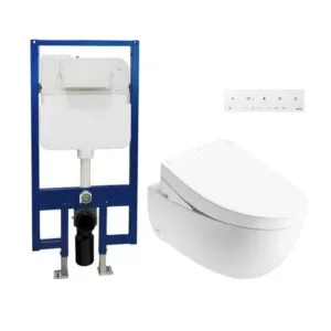 Bàn cầu treo tường kèm nắp rửa điện tử WASHLET dòng S5 TOTO CW812RA#W/TCF34461GAA#NW1/WH172A
