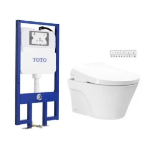 Bàn cầu treo tường kết hợp nắp rửa điện tử WAHSLET dòng S7 CW822REA#W/TCF47360GAA#NW1/WH172AAT/TCA546