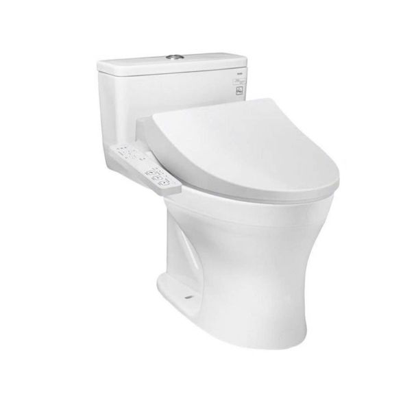 Bàn cầu 1 khối kèm nắp rửa điện tử WASHLET dòng S1 TOTO MS855CDW26