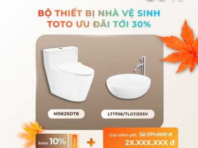 Bộ Thiết Bị Nhà Vệ Sinh TOTO Ưu Đãi Tới 30%
