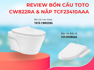 TOTO CW822RA và nắp TCF23410AAA