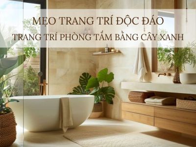 Trang Trí Phòng Tắm Bằng Cây Xanh - Mẹo Trang Trí Phòng Tắm Độc Đáo