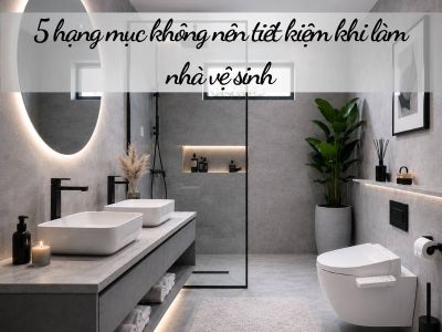 5 hạng mục không nên tiết kiệm khi làm nhà vệ sinh